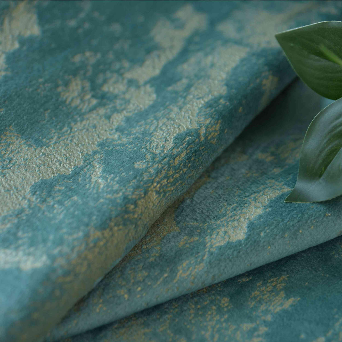 VORHANG SAMT MILANO STAR HxB 245x140 cm Grün Gold - Grün, Textil (140/245cm) - Gardinenbox
