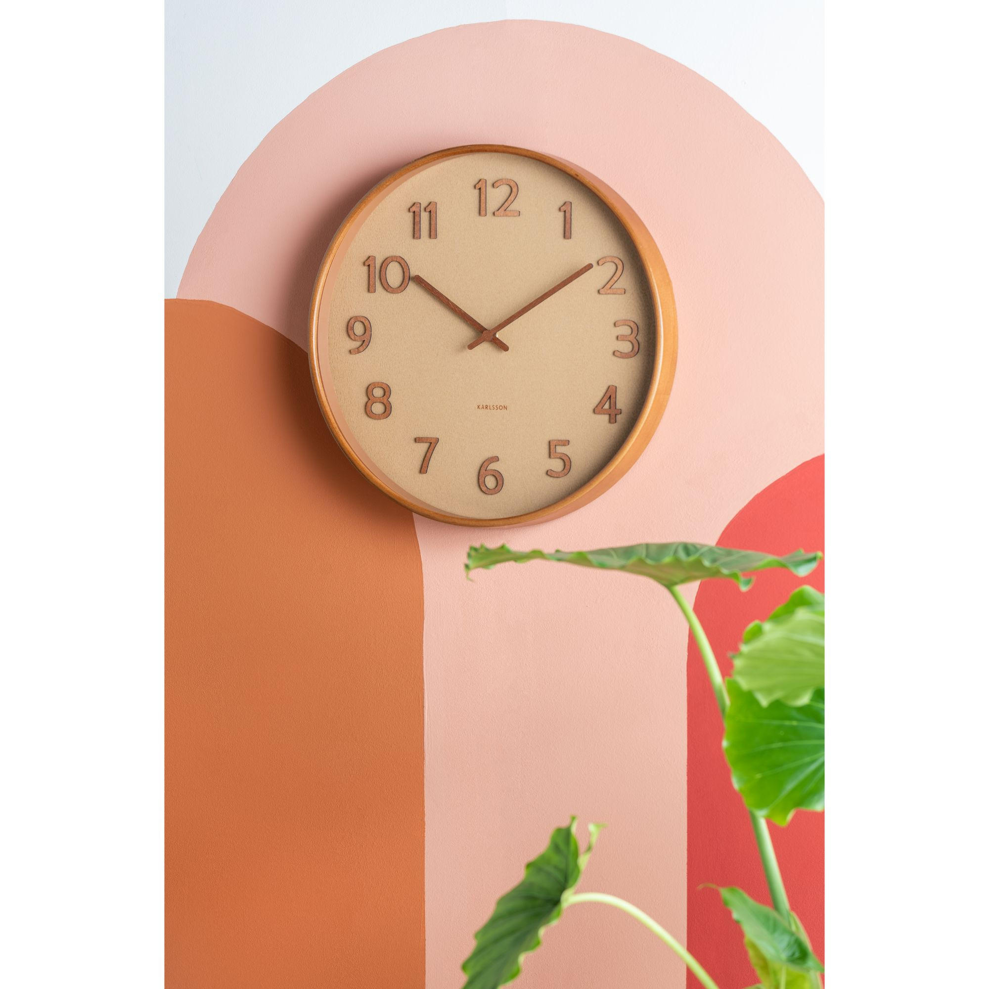 WANDUHR Pure Braun 40/40/4.5 cm - Braun, Holz (40/4.5/40cm) - Karlsson