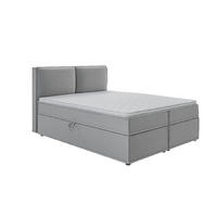BOXBETT Eclipse 160/200 cm Grau Luxusmicrofaser - Schwarz/Grau, Holz/Kunststoff (160/200cm) - S-Style Möbel