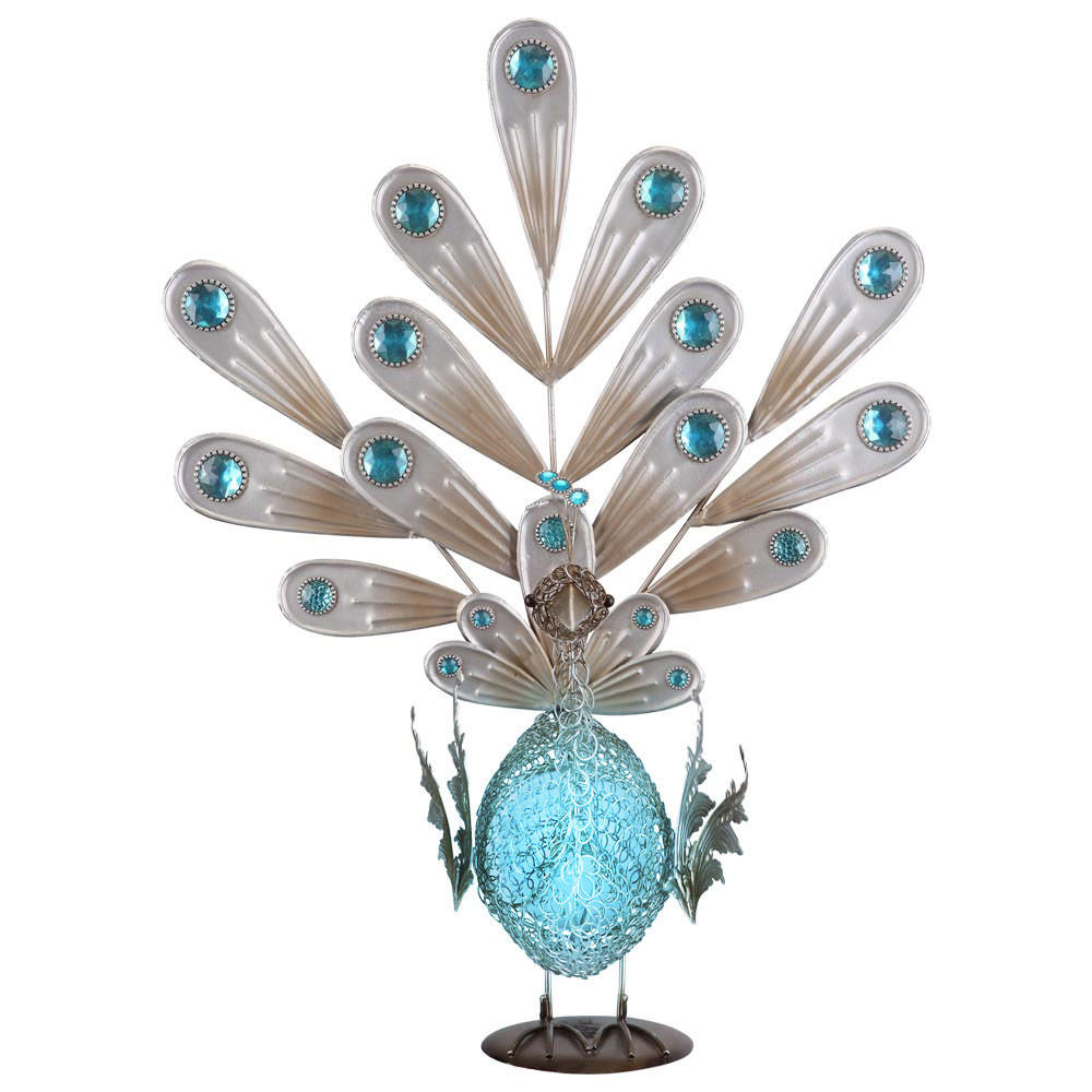 LED AUSSENLEUCHTE Solar Silber - Silberfarben, Metall (38/21.3/56.8cm) - Globo Lighting