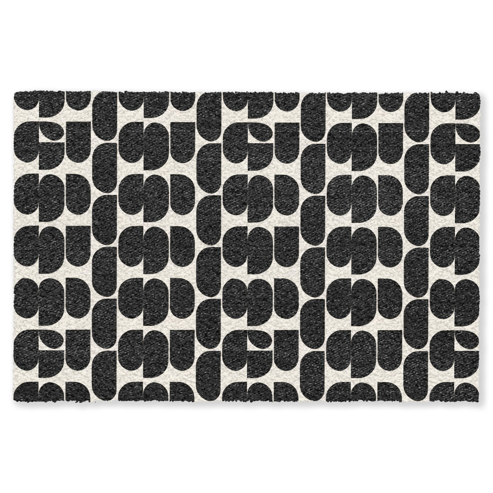 KOBERCE - Moderné - vzorované - čierne - 200x140 cm - čierna, textil/plast (200/0.4cm) - OnlyWow