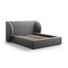 BETT mit Bettkasten und Kopfteil Miley aus Samt grau 200x200cm - Grau, Textil (200/200cm) - Micadoni