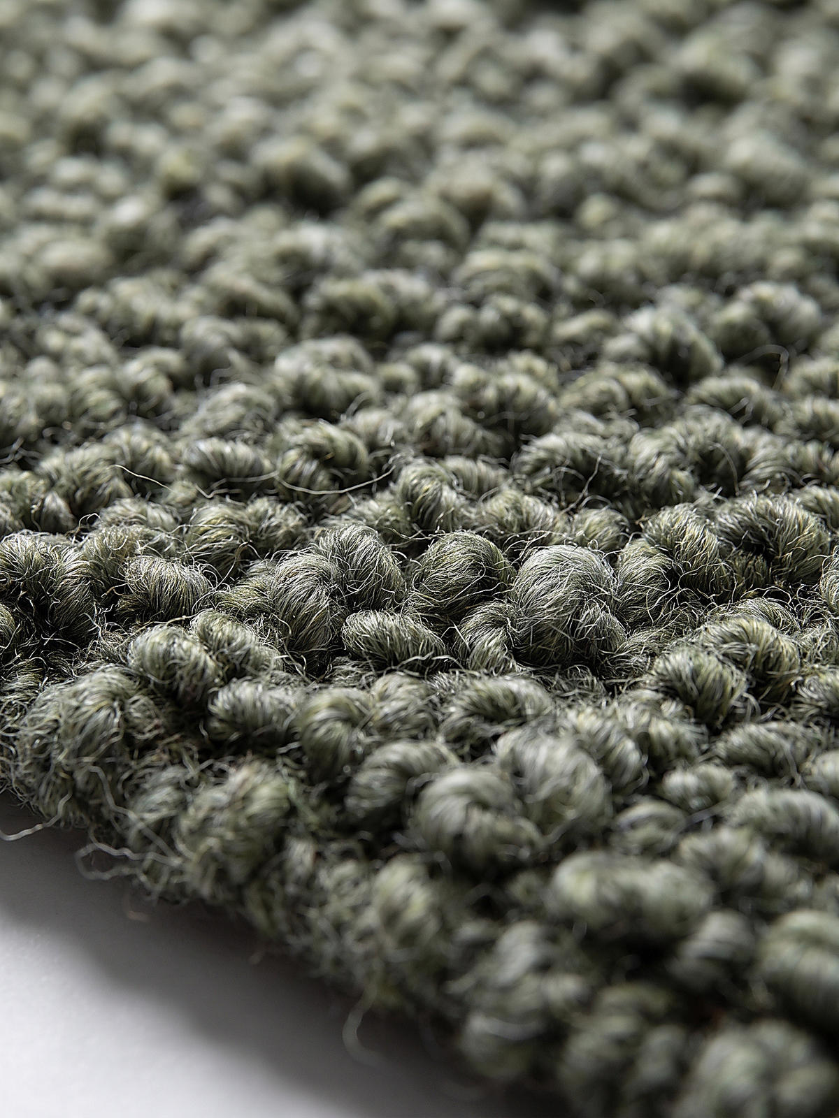 TEPPICH Kurzflor, handgewebt, GLAVEN, in Grün-Grau, Bouclé-Struktur, 120 x 170 cm - Grün, Textil (120/170cm) - KADIMA DESIGN