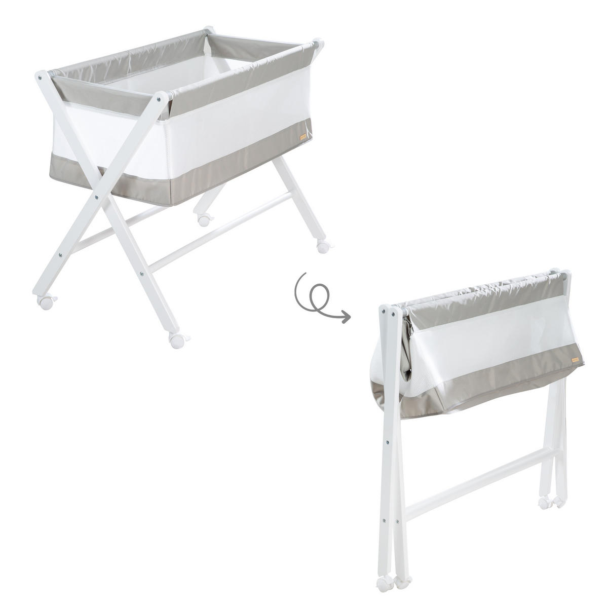 BEISTELLBETT 85 x 45 cm - Weiß, Holzwerkstoff (45/85cm) - Roba