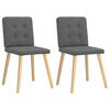 ESSZIMMERSTÜHLE 2 Stk. Dunkelgrau Stoff 45*54*86cm - Dunkelgrau, Metall (45/86/54cm) - ZMH