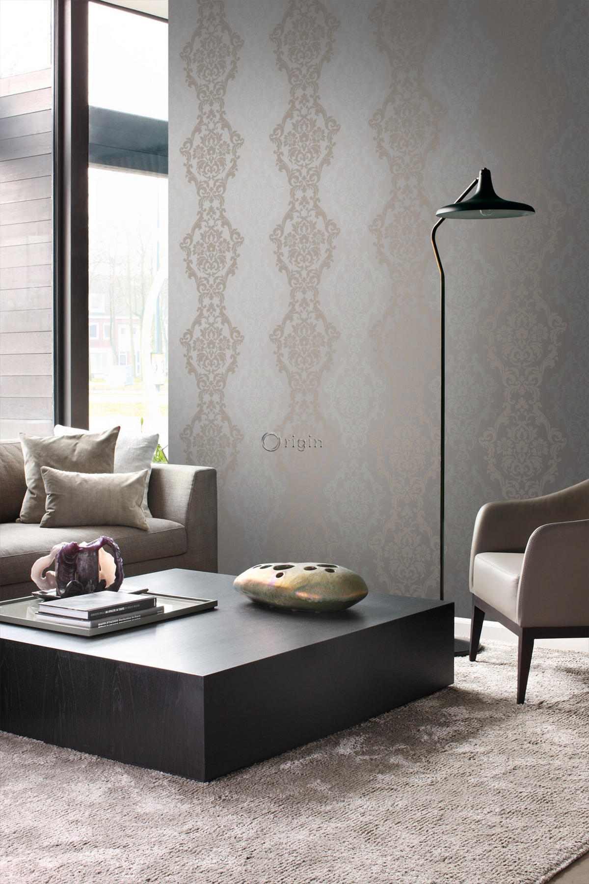 TAPETE Ornamente 53 cm x 10.05 m - Gelb, Papier (53/1000cm) - Origin Wallcoverings