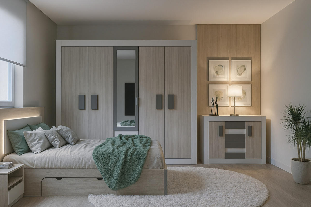 SIDEBOARD HEAVEN 2D4S 145/96/50 in Weiß/Kathult - Eichefarben/Weiß, Holzwerkstoff (145/96/50cm) - Deine Möbel 24