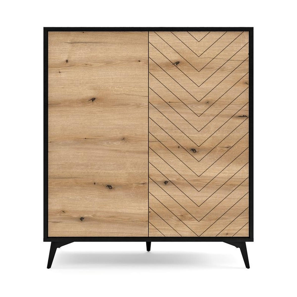 KOMMODE – KD104 – 104 cm – DIAMOND – Eichefarben - Eichefarben, Holzwerkstoff (103.5/119/39cm) - hi-markt
