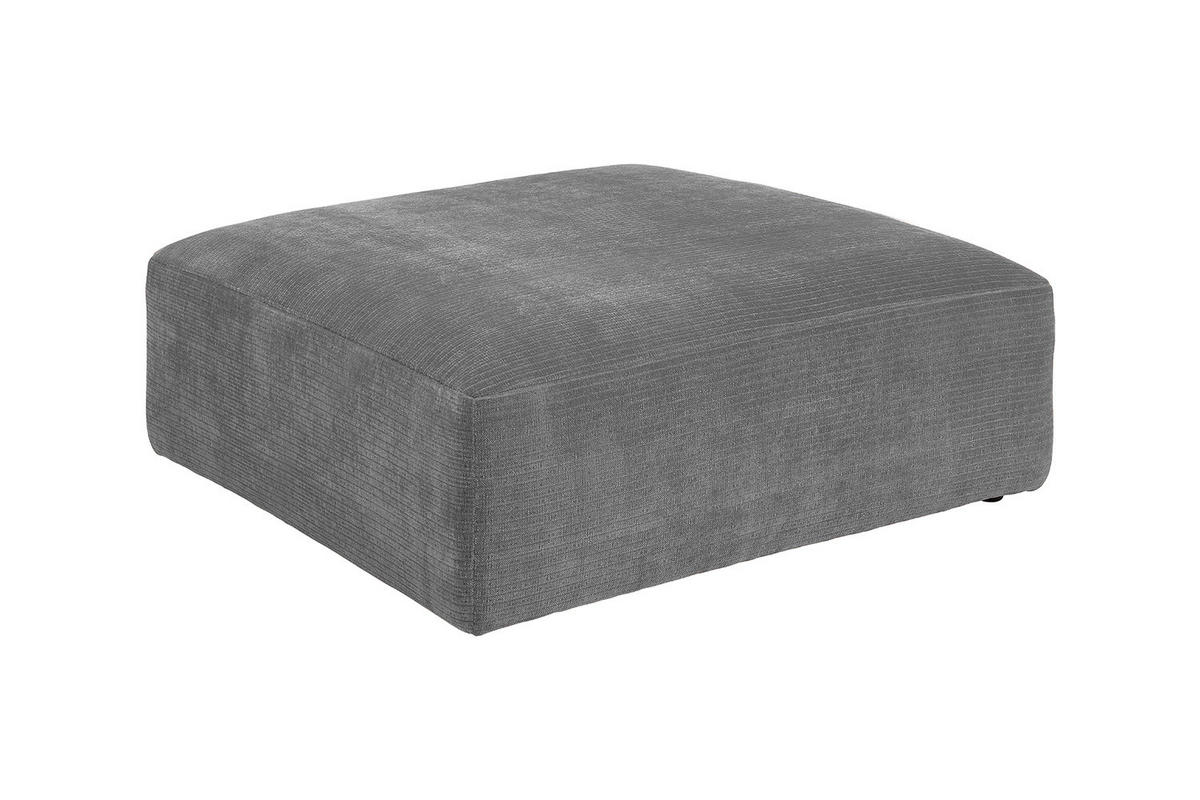 SOFA SITZELEMENT SEPHI Grau Cord - Schwarz/Grau, Kunststoff/Textil (107/39/107cm) - KAWOLA