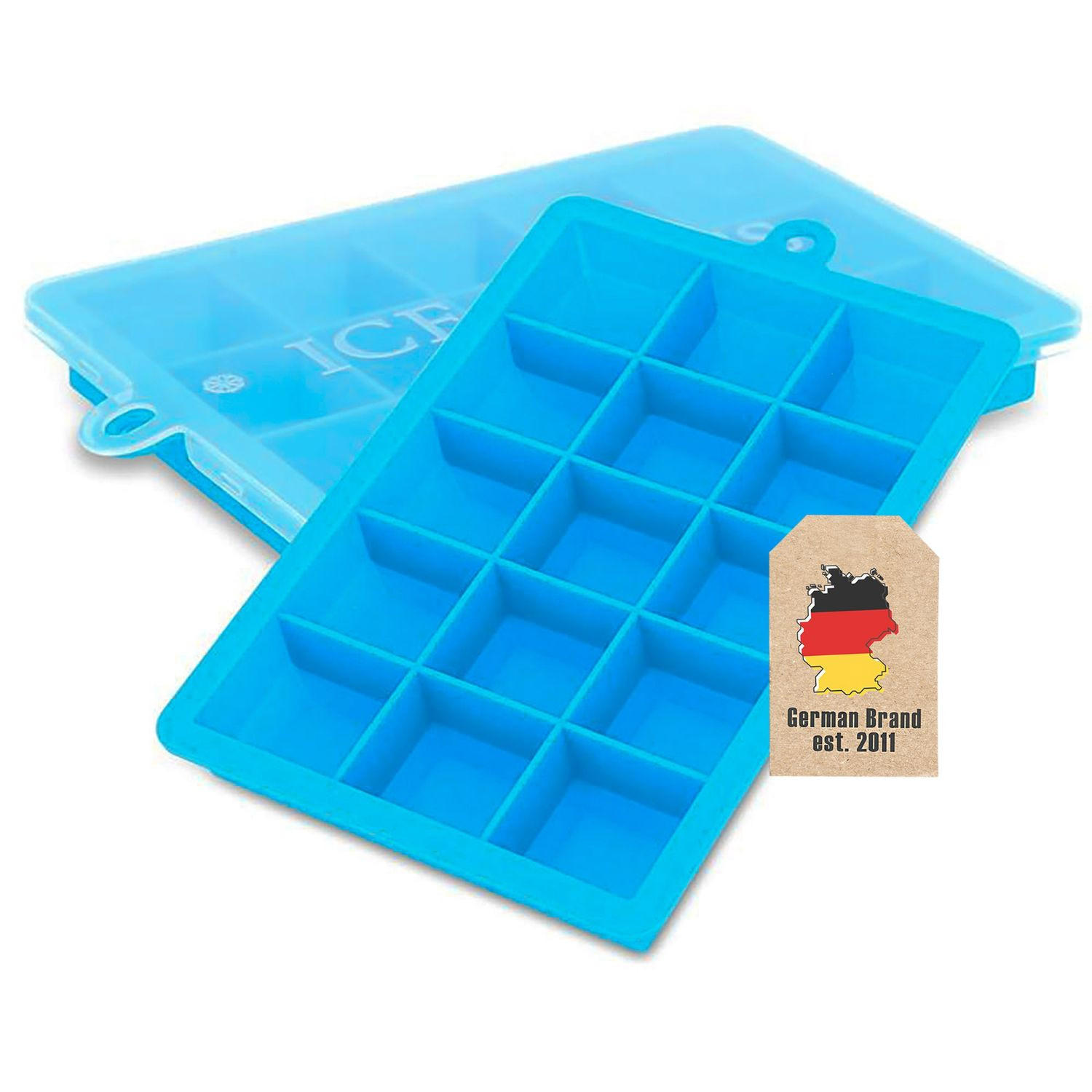EISWÜRFELFORM 2er Set - Blau, Kunststoff (13/2.5/18cm) - Intirilife