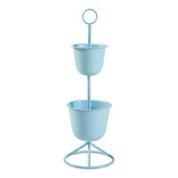 PFLANZENSTÄNDER Alphen - Hellblau, Metall (26/76.5cm) - [en.casa]