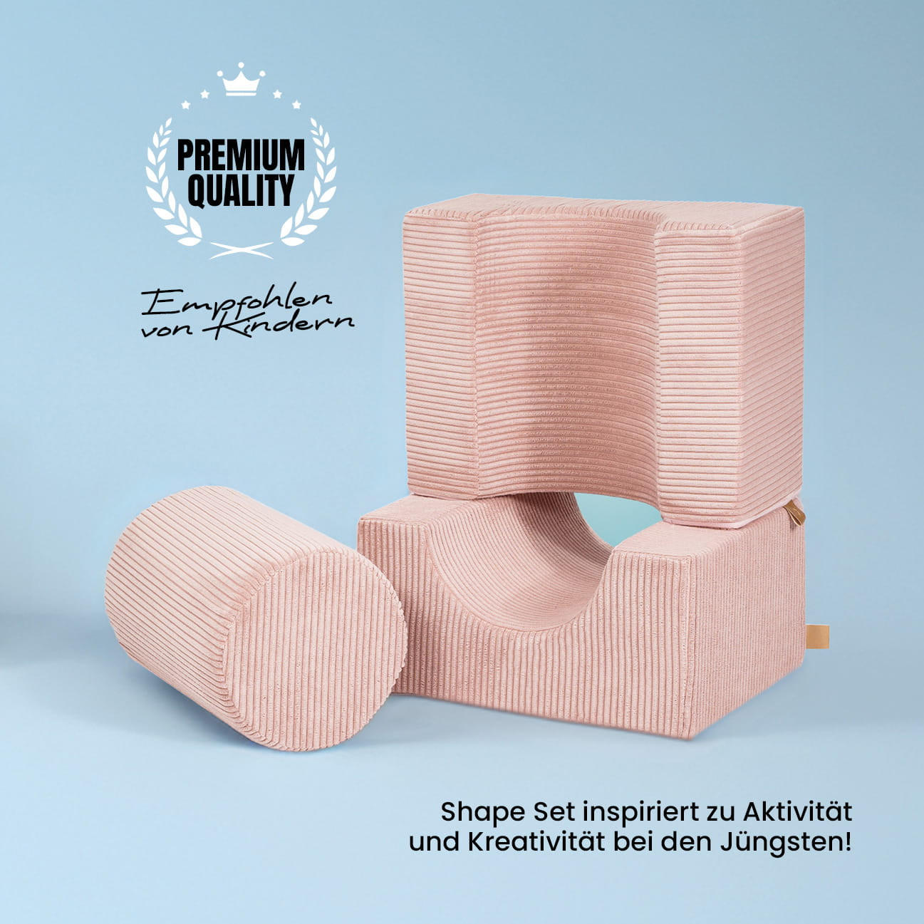 SCHAUMSTOFF-BAUSTEINE für Kinder, Shape, Cord, Türkis - Türkis, Textil (45/30/169cm) - MeowBaby