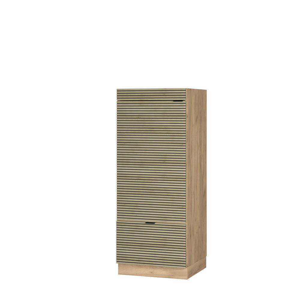 MIKROWELLENSCHRANK Fame-Line Eiche Paneel 60 cm - Honigeiche/Eichefarben, Holzwerkstoff (60/153.6/58.1cm) - Vicco