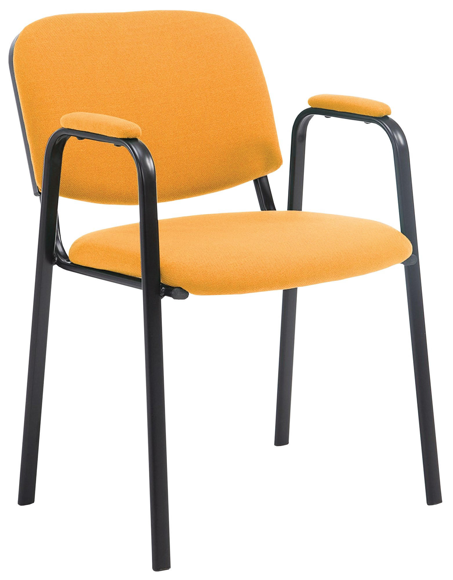 BESUCHERSTUHL Stoff orange - Schwarz/Orange, Textil/Metall (53/79/55cm) - CLP