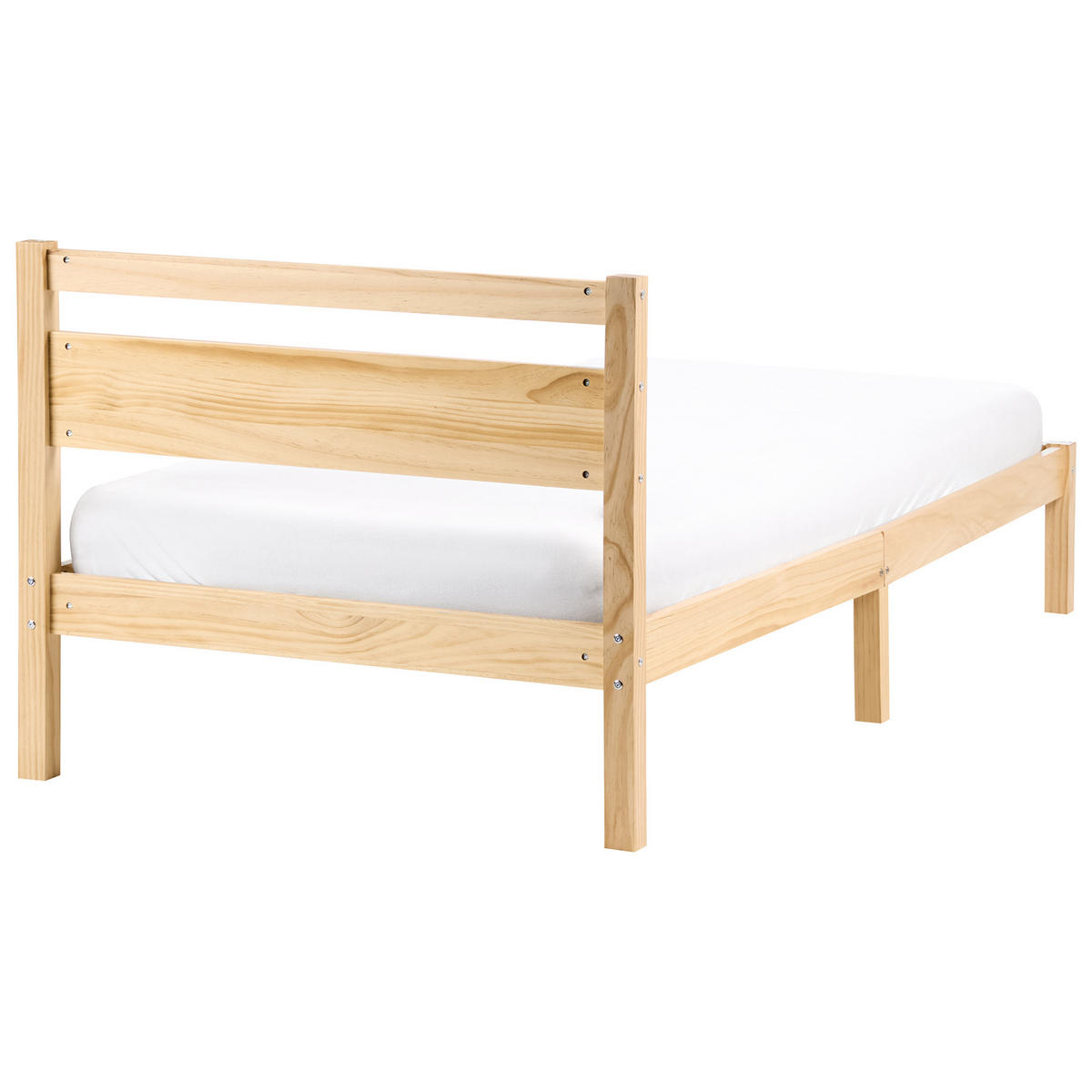 POSTEL s roštem 90/200 cm Borovicové dřevo Světle hnědá Echallon - hnědá/světle hnědá, dřevo (90/200cm) - Beliani