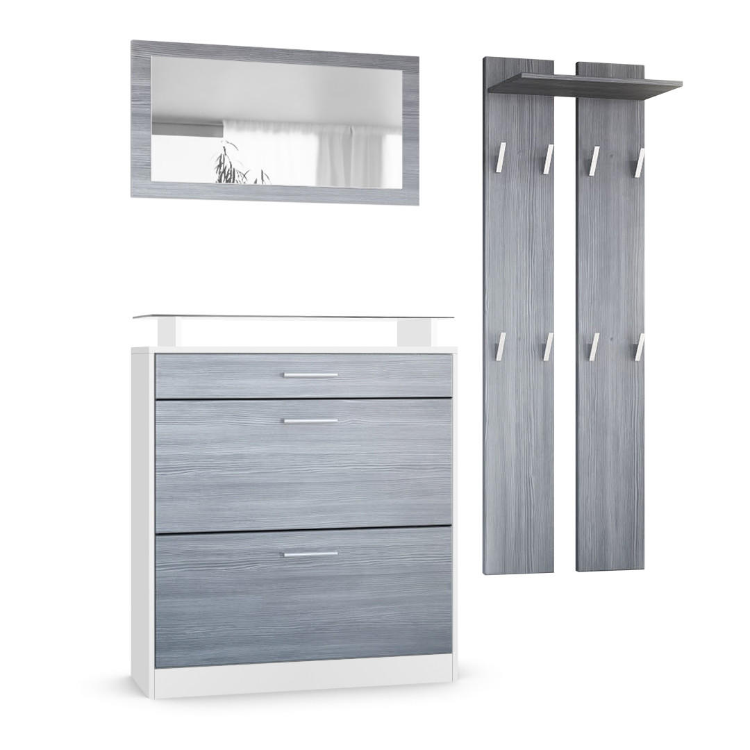 GARDEROBE Loret Front in Avola-Anthrazit - Anthrazit, Holzwerkstoff (180/200/23cm) - Vladon
