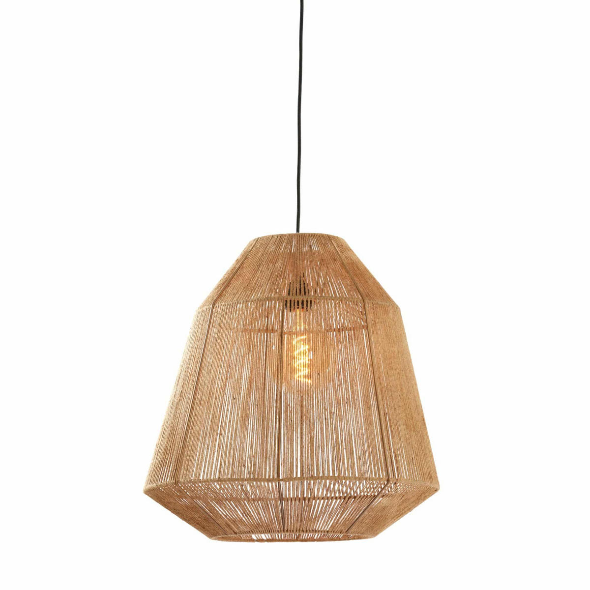 HÄNGELAMPE Malva Braun Ø50/50 cm - Braun, Textil (50/50/50cm) - Light & Living