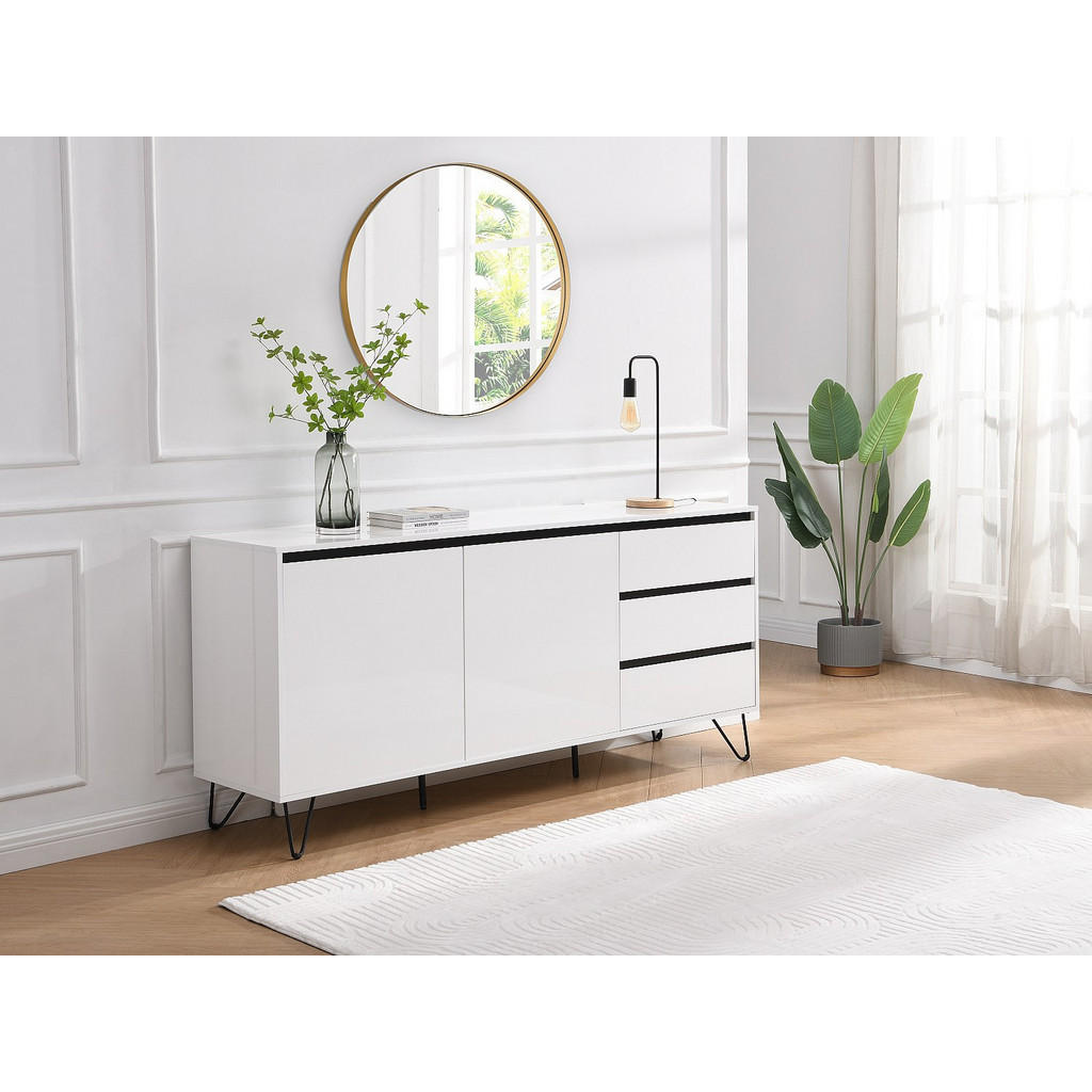 Thumbnail - Pascal Morabito Sideboard, Weiß, Holz, Uni, 3 Schubladen, 180x80x40 cm, Wohnzimmer, Kommoden & Sideboards, Sideboards