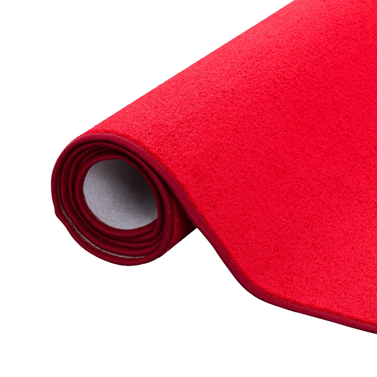 TREND VELOURS LÄUFER TEPPICH JOY - Hellrot, Textil (80/320cm) - Snapstyle