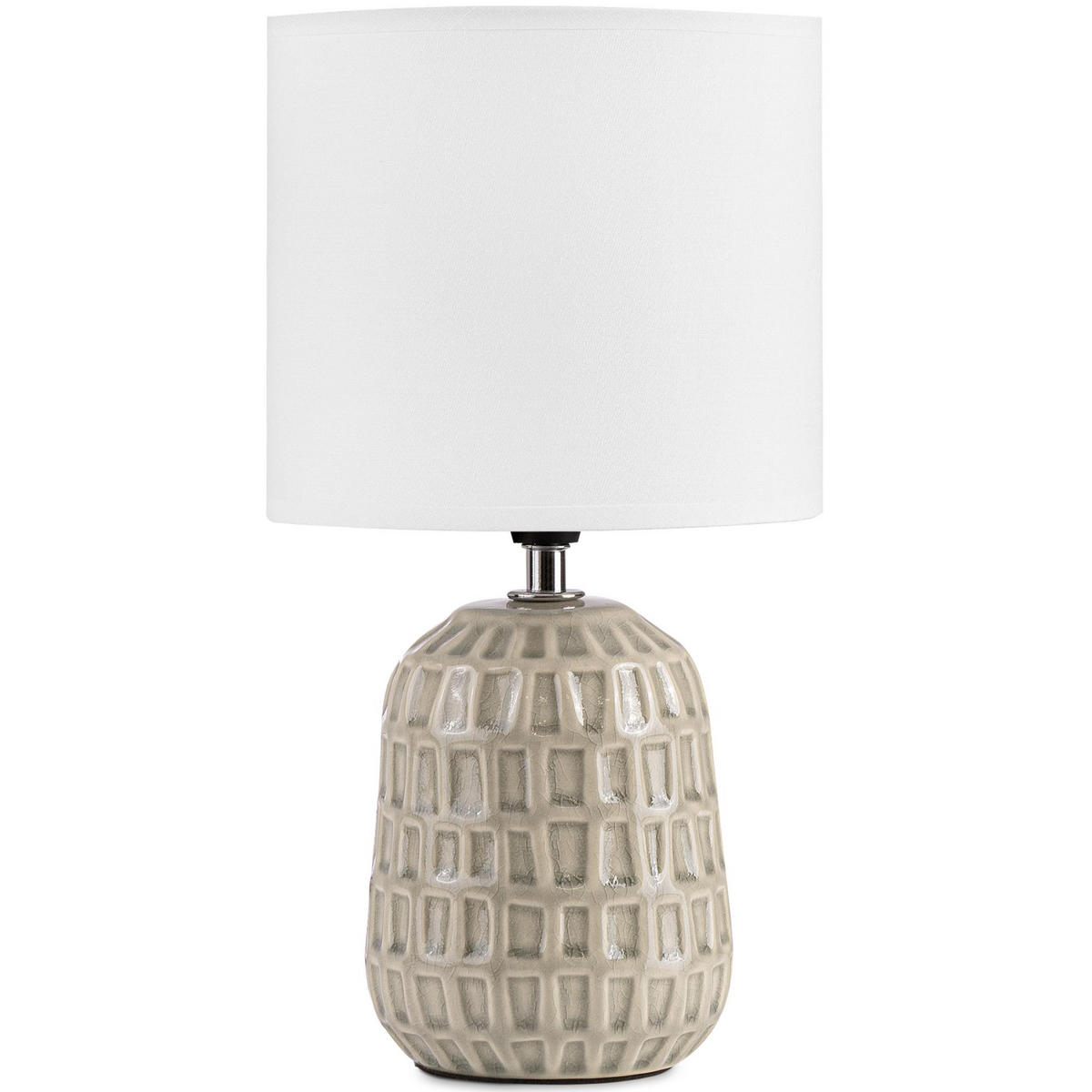 TISCHLAMPE STANDI 2-er Set, Creme - Creme, Keramik/Textil (17/17/32cm) - KONSIMO®