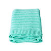 STRICKDECKE 130/170 cm, Baumwolle mit Zopfmuster - Grün, Textil (130/170cm) - Homescapes