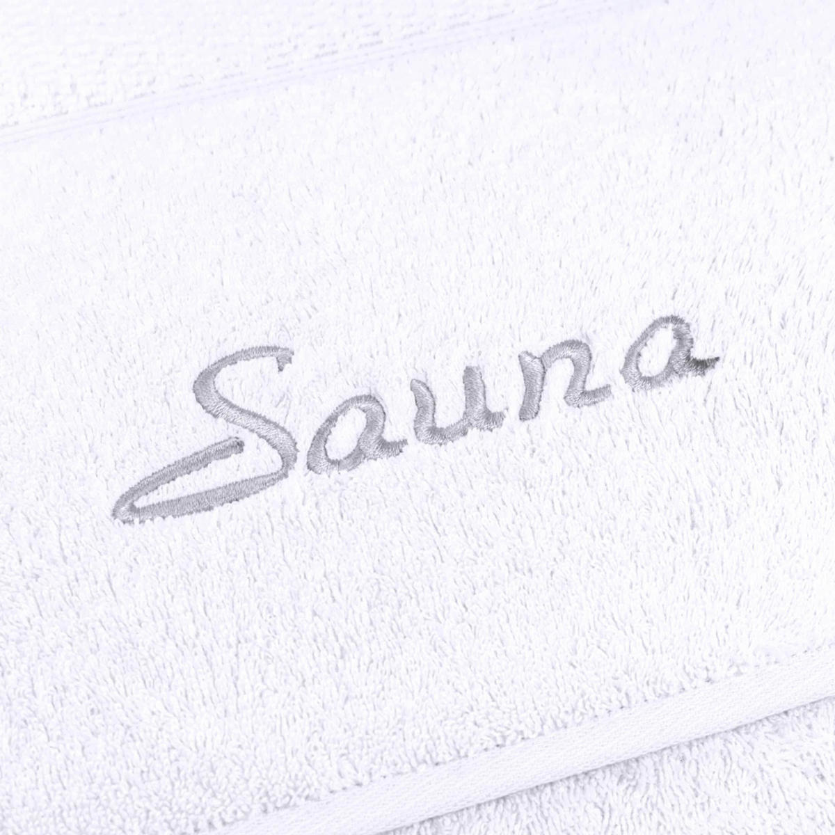 SAUNATUCH PEARL - Weiß, Textil (80/200cm) - Möve for Frottana