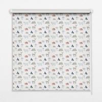 VNÚTORNÁ roleta - okenná roleta - roleta - 60x140 cm - Hory Dažďové zvieratá - sivá, plast (60/140/0.5cm) - TULUP