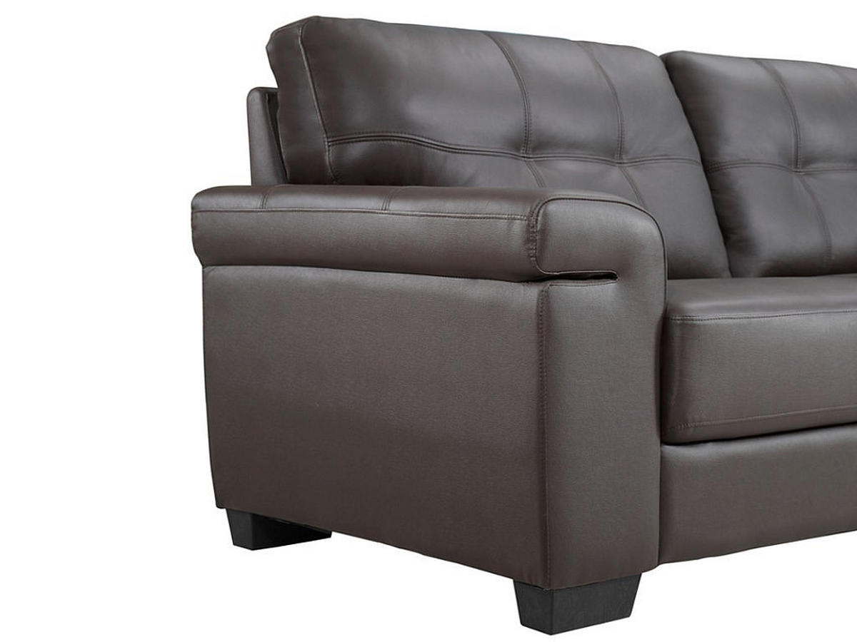 SOFA ohne Schlafmöglichkeit - 3 Personen - Leder - Schokoladenbraun - Braun, Leder (207/89/93cm) - Vente-Unique