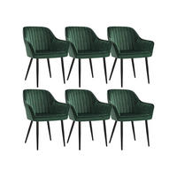 ESSZIMMERSTUHL POLSTERSTUHL 6ER-SET - Grün, Holzwerkstoff (60/85/62.5cm) - Hansiro