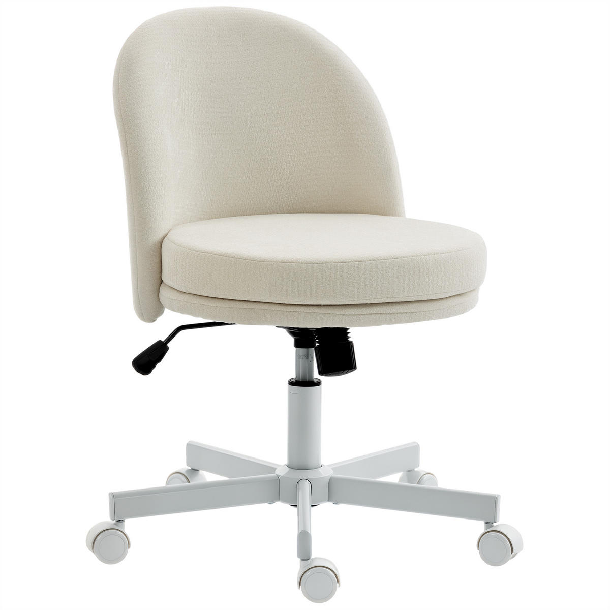 SCHREIBTISCHSTUHL Creme Höhenverstellbar - Creme, Textil (58/83/57cm) - PANGIVO