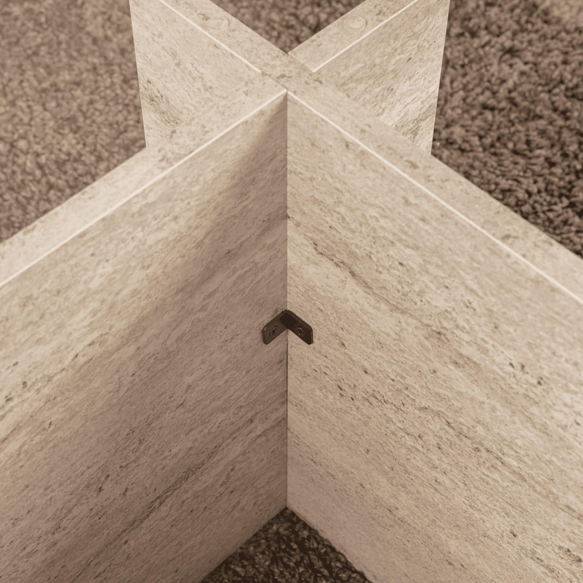 COUCHTISCH mit glasplatte noah 105/65/40 cm - Beige, Holzwerkstoff (105/65/40cm) - Calicosy