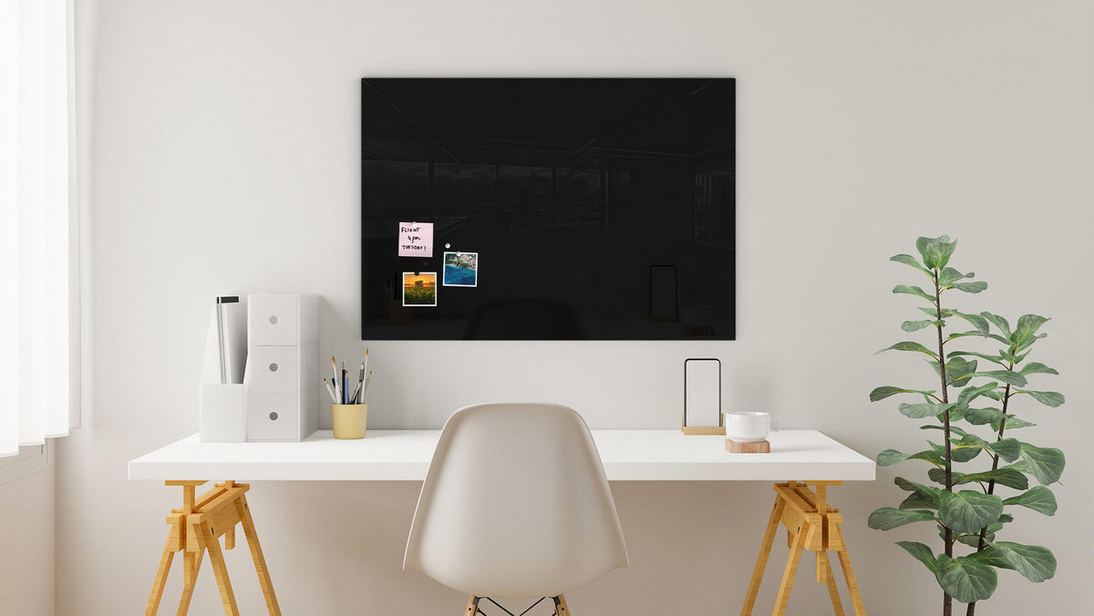 GLASBOARD Magnetisch Schwarz 100x70cm - Schwarz, Glas (100/70/0.7cm) - ALLboards