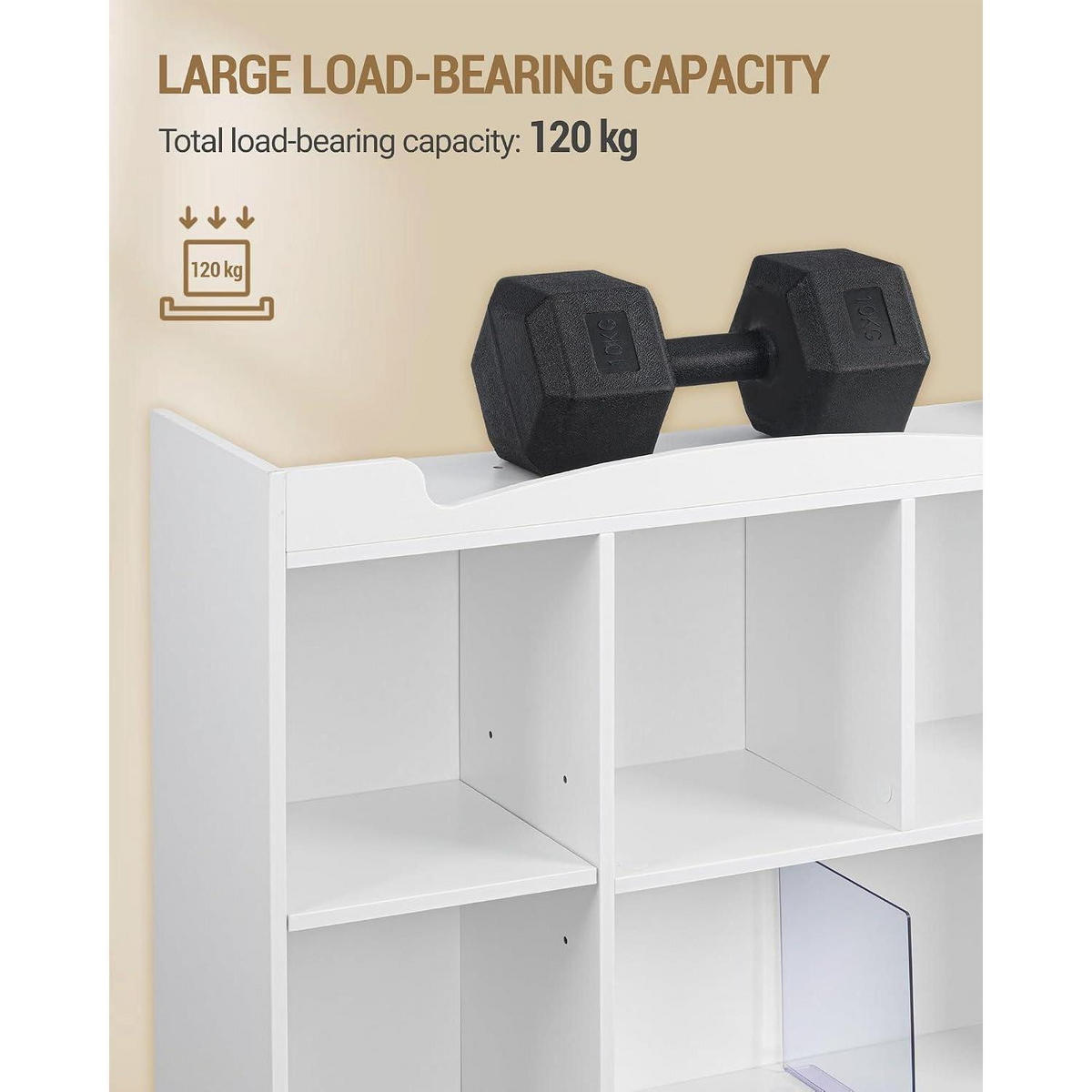 BÜCHERREGAL 6-lagig Weiß 77 x 182,5 cm - Weiß, Holzwerkstoff (77/182.5/24cm)