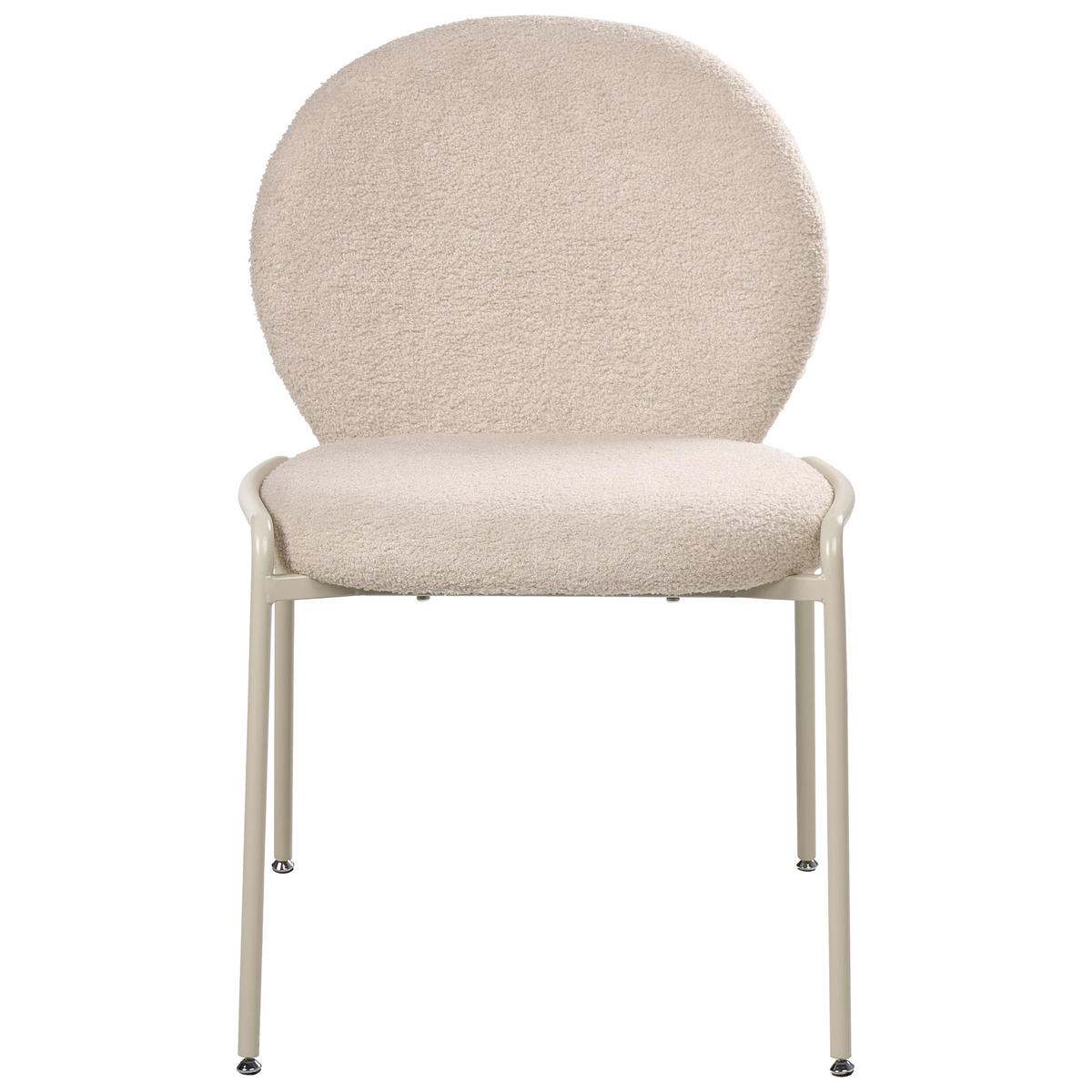 ŽIDLE sada 2 ks Bouclé Světle béžová Ellie - béžová, textil (56/83/65cm) - Beliani