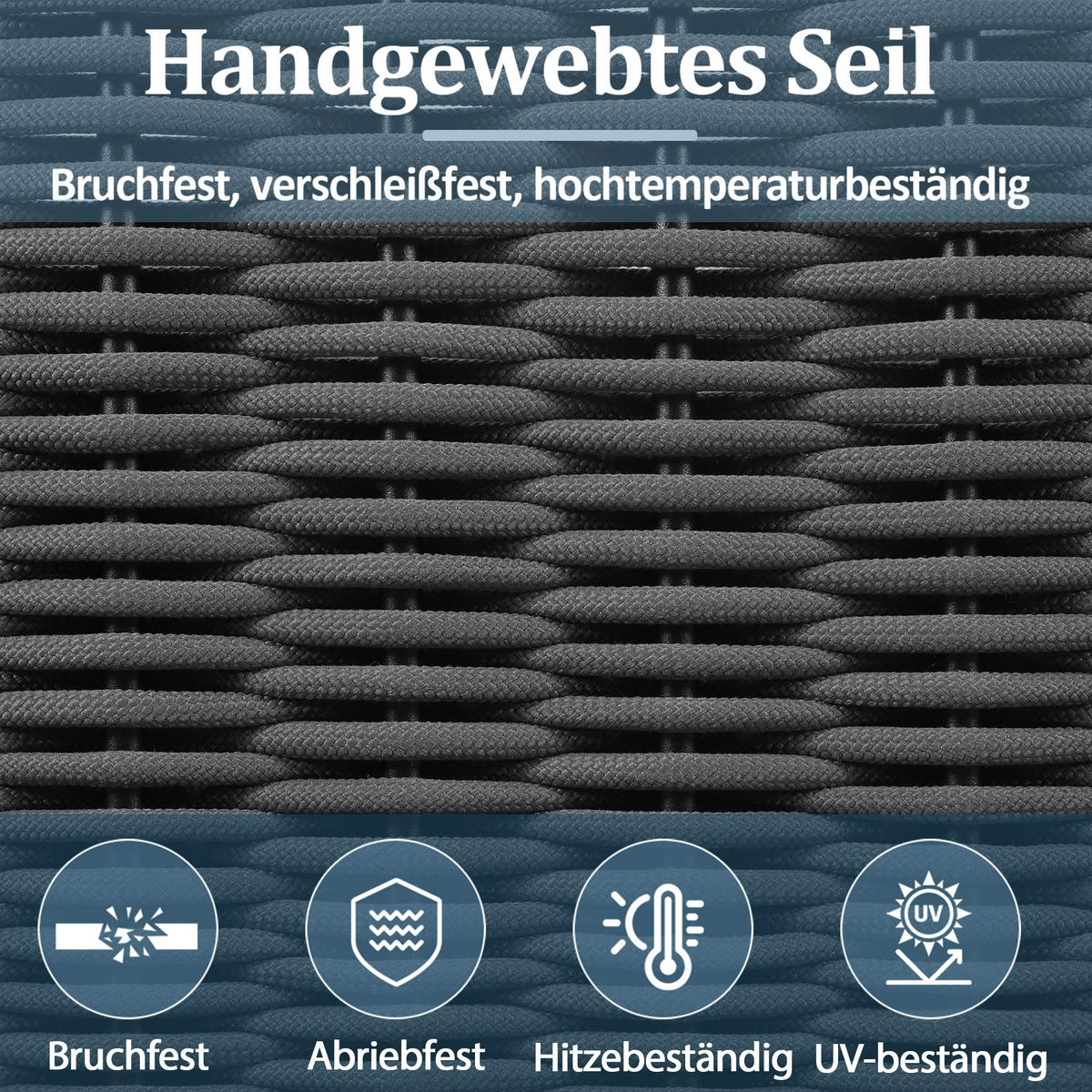 GARTENMÖBEL, 2-Personen Outdoor-Liegebett, Rückenlehne 0-65°, Grau - Grau, Textil (131.5/91/151.3cm) - FLIEKS