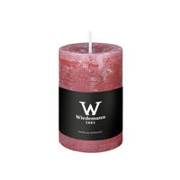 STUMPENKERZE Rustik Marble Style Altrosa 90 x Ø 58 mm, 1 Stück - Altrosa, Paraffin (9cm) - Wiedemann Kerzen