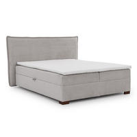 BOXBETT Lovetti II, Cord, H3 - Dunkelbraun/Hellgrau, Holz/Kunststoff (200/160cm) - S-Style Möbel
