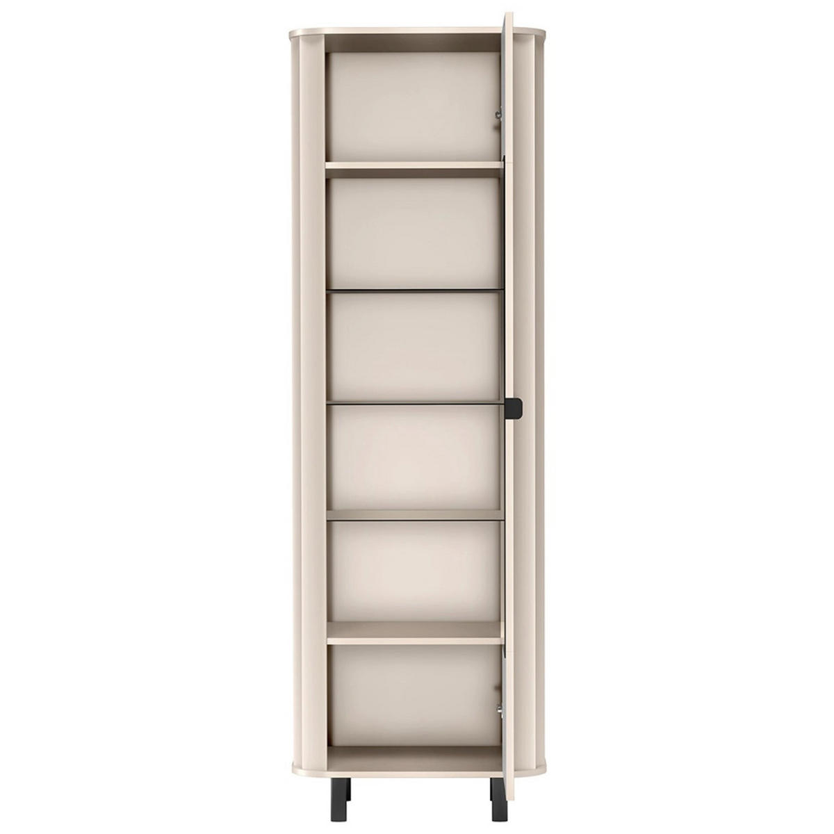 VITRINE Novado Kaschmirgrau 65 cm - Taupe/Schwarz, Holzwerkstoff/Metall (65.3/200/40.5cm) - Selsey