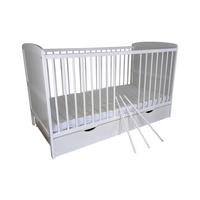 BABYBETT 70x140 cm mit Schublade und Matratze in weiss - Weiß, Holz (70/140cm) - Kids Collective