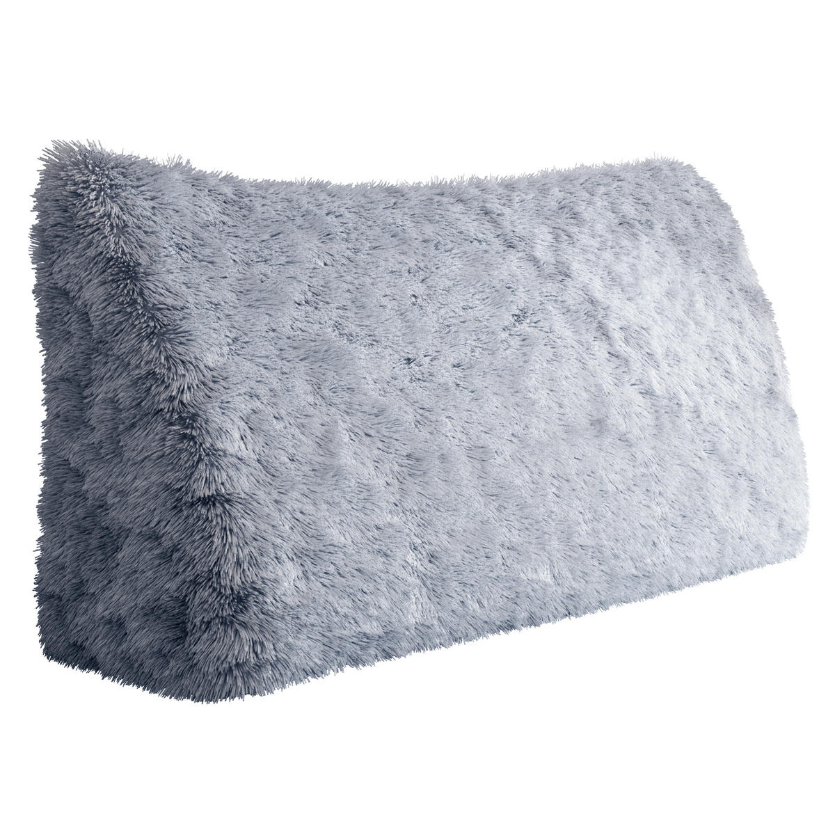 RÜCKENKISSEN Plüsch Blau grau 140 cm - Blaugrau, Textil (50/140cm) - Vercart