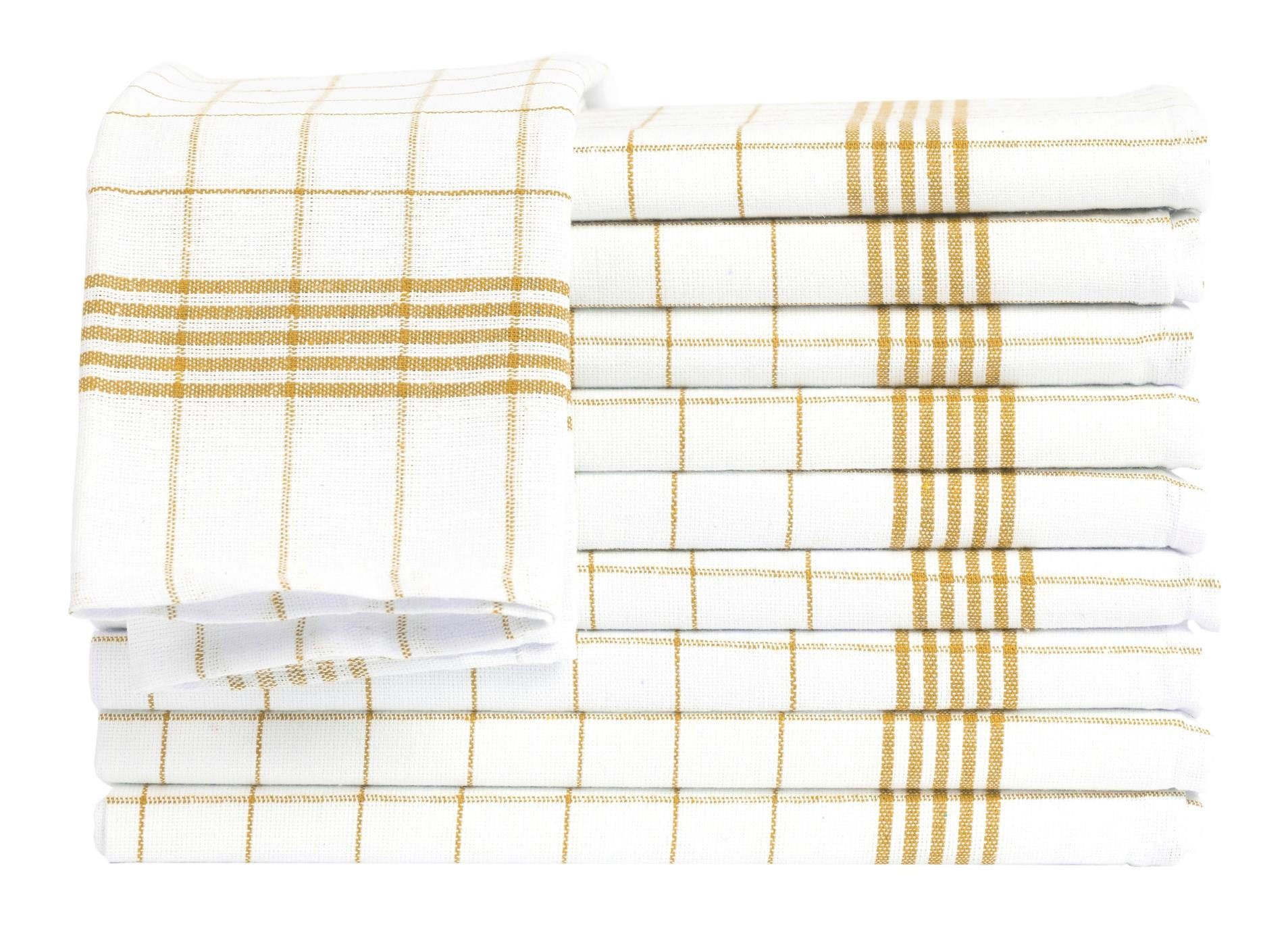 GESCHIRRTÜCHER 50x70 cm im 20er Set aus 100% Baumwolle, Küchentücher Gold - Goldfarben, Textil (50/70cm) - Carpe Sonno