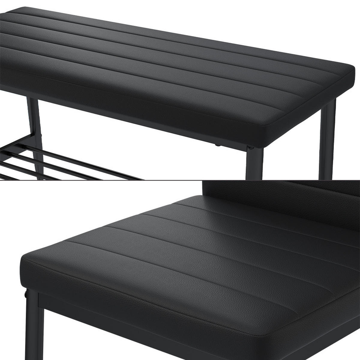 LAVICE A ŽIDLE Grand Černá - černá, textil (85/46.5/35cm) - Vicco