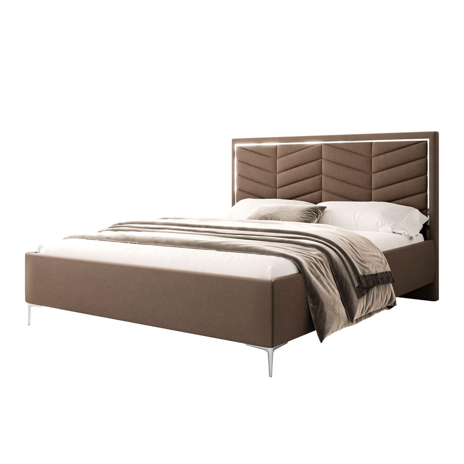 Lookway Polsterbett Braun 140x200 cm