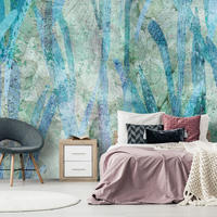 VLIESTAPETE Blau 100/70 cm - Blau/Grau, Textil (100/1cm) - KUNSTLOFT