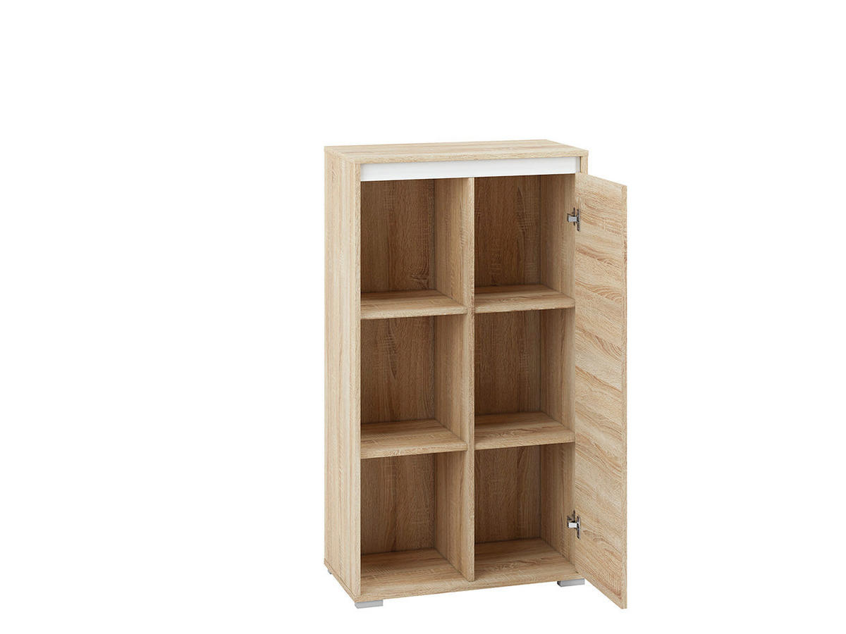 HIGHBOARD – AVO 08 – 69 cm – Avo – Sonoma Eiche / Weiß - Weiß/Sonoma Eiche, Holzwerkstoff (69/123/34cm) - hi-markt