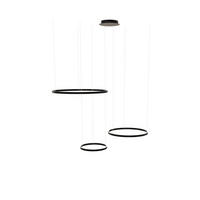LED-HÄNGELEUCHTE 3er Ring Schwarz Ø 80 | 60 | 40cm - Schwarz, Metall (1.3/80/3.3cm) - s.luce