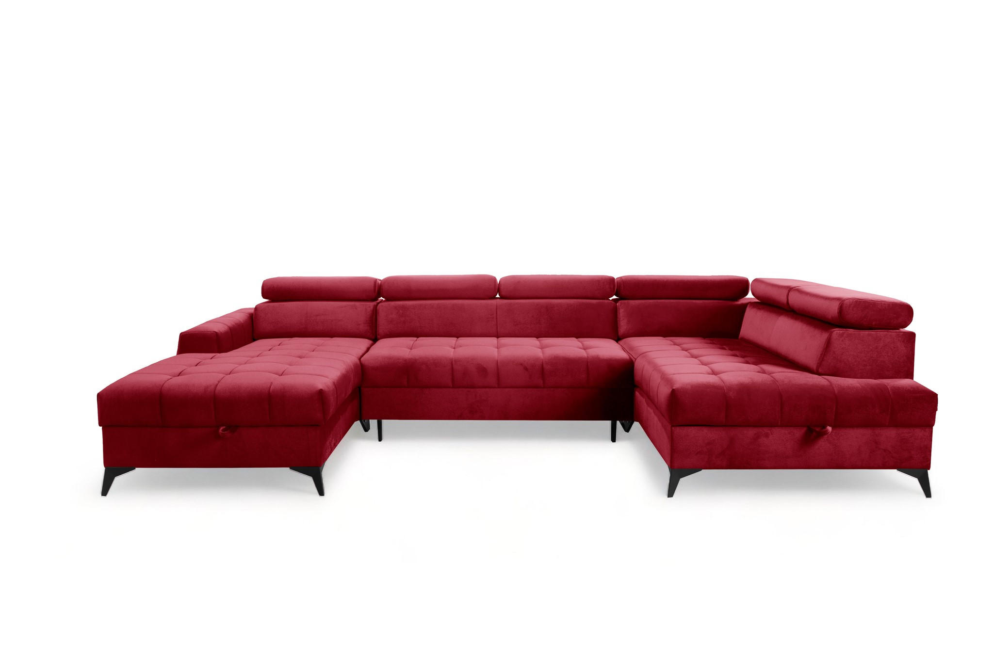 WOHNLANDSCHAFT Agnesa In Salvador - Rot, Holzwerkstoff/Textil (345/95/200cm) - Fun Möbel