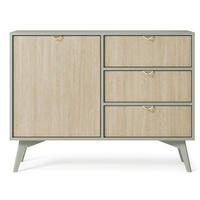 KOMMODE - Abeto Grün SD106 - Eichefarben/Grün, Holz (106/80/38cm) - Möblo