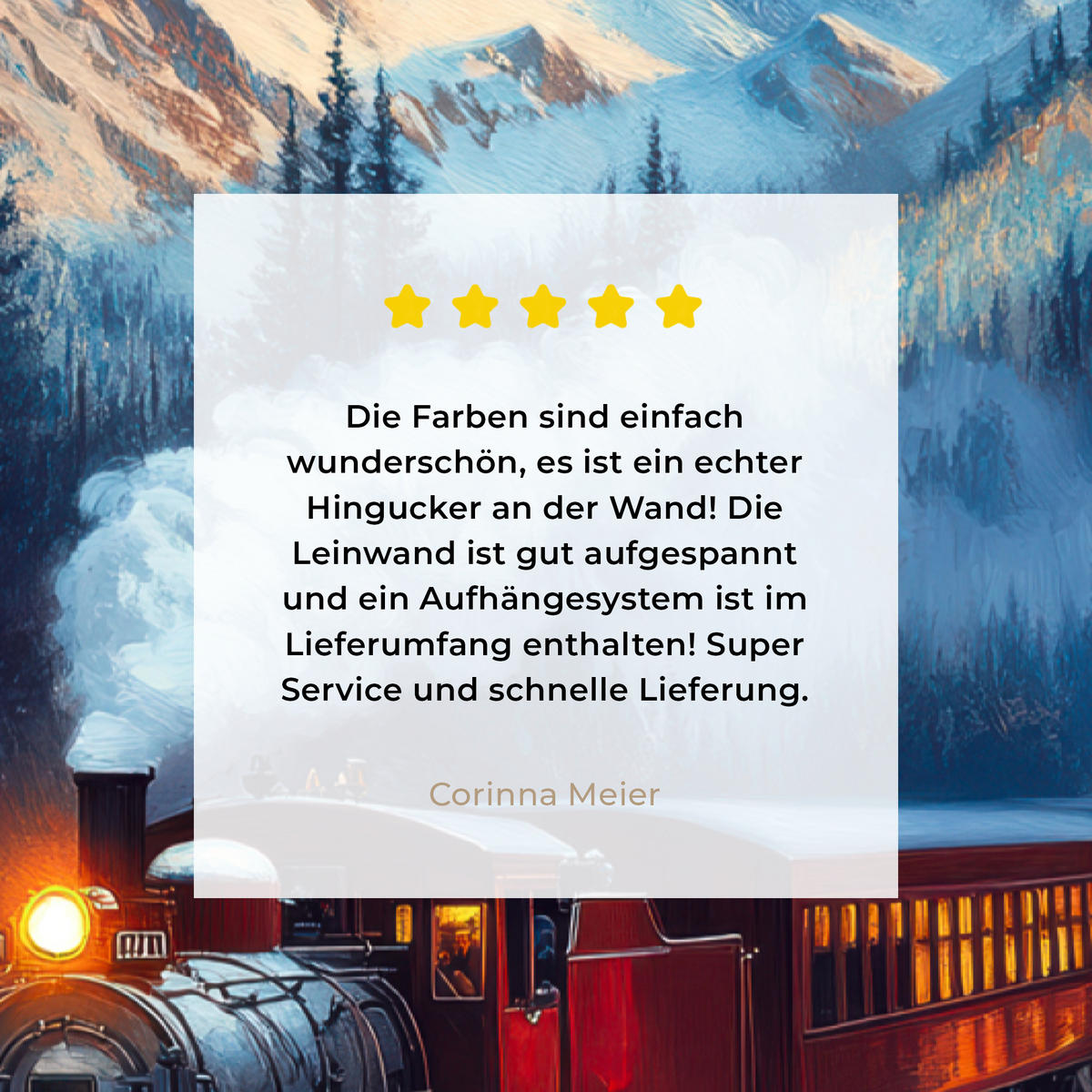 LEINWANDBILD Zug - Weihnachten - Schnee - Weihnachtszug 40x60 cm - Anthrazit, Textil (40/60cm) - MuchoWow
