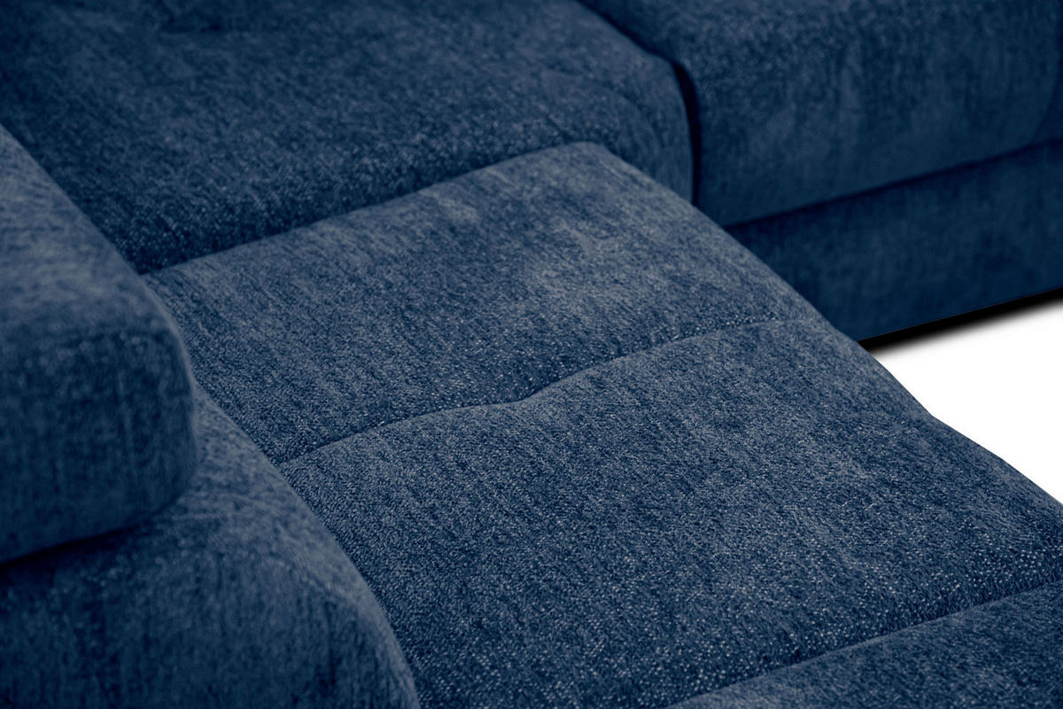 ECKSOFA CALVERA 5-Sitzer, dunkelblau - Dunkelblau, Holzwerkstoff/Textil (239/298cm) - Courtois Laville
